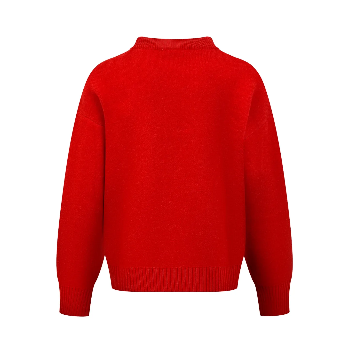 Ami Paris love jacquard crew neck sweater, custom-woven and dyed luxurious merino wool, soft and delicate, comfortable and close to the skin, with flaming cinnabar red as the base, a warm spectrum kissed by the sun. A contrasting love heart jumps on the chest, quietly exuding its own charming halo. The brand is highly recognizable. The elegance and casualness of French fashion is the ultimate simplification of color, and it also conveys the love and persistence of life. Meet the ultimate simplicity. The well-deserved king of Versatile. Process 1: Jacquard tissue imported from Germany. Precisely control the arrangement and interweaving of yarns. Carefully interweave the Ami love jacquard artistic pattern on the loom. The fabric is more vivid and three-dimensional. Process 2: Softening and deodorizing process of garment washing water. Deeply clean and deodorize the clothes through professional washing equipment and specific detergents. Improve the feel and appearance of the clothes. Accessories: Customized 1:1 Ami trademark. Version: Loose version. Size: S M L XL Style number: 25374